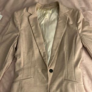 Blush Pink H&M Blazer with Pinstripe lining